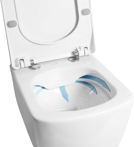 Унитаз подвесной Creavit Elegant EG321 безободковый + коврик фото 4