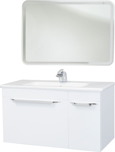 Мебель для ванной Bellezza Альдо 100 белая фото 4
