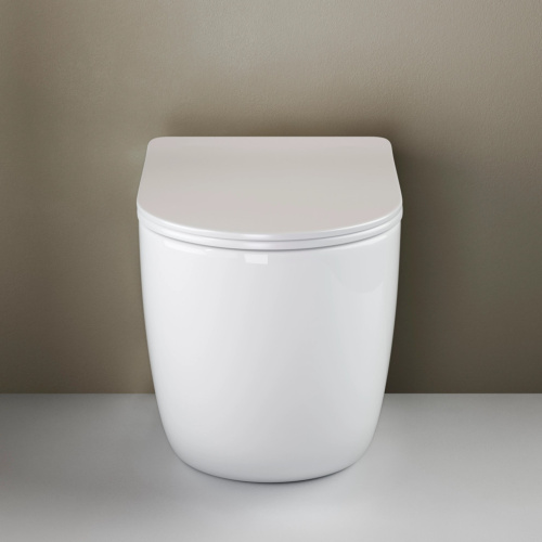 Унитаз приставной Ceramica Nova Mia CN1810 с микролифтом, безободковый фото 4