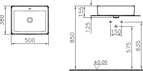 Раковина VitrA Nuo 7436B003-0012 50 см фото 3