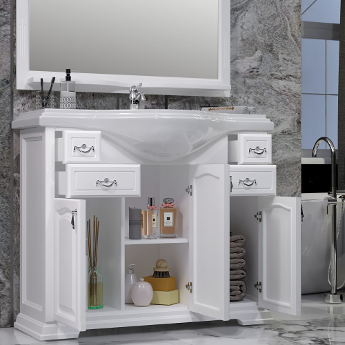 Мебель для ванной Opadiris Риспекто 100 белая матовая фото 6