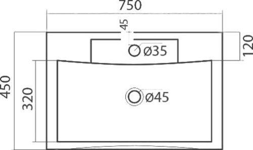 Мебельная раковина Art&Max Bianchi 75 фото 2