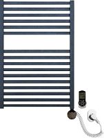 Полотенцесушитель электрический Luxrad Kwadro 065273 72х50 R, черный, терморегулятор selmo smart programm с пультом