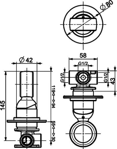 Смеситель Webert Opera OA880101015 С ВНУТРЕННЕЙ ЧАСТЬЮ, хром фото 2