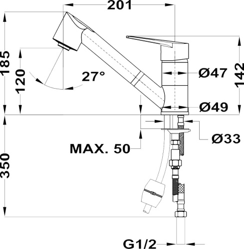 Смеситель TEKA Manacor 469781210 для кухонной мойки фото 2