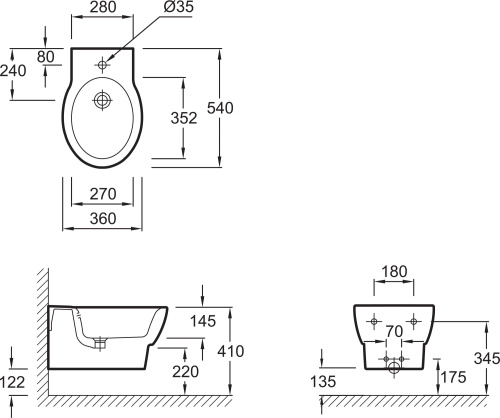 33 280 руб. Биде подвесное Jacob Delafon Ove E1586 фото 6 Биде подвесное Jacob Delafon Ove E1586 фото 6
