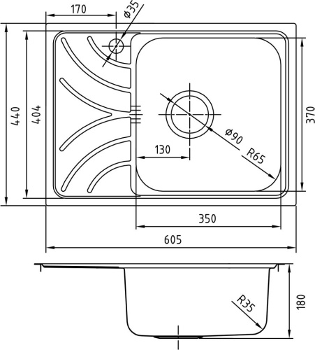 Мойка кухонная IDDIS Arro ARR60SRi77 фото 2