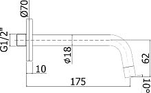 Излив Paffoni Light ZBOC045NO