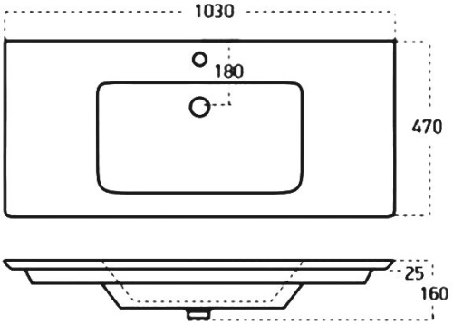 Мебельная раковина Sanovit Sharp 105 фото 3