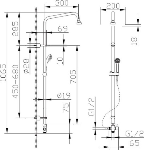 Душевая стойка Bravat Fit D283CP-2A-RUS фото 12