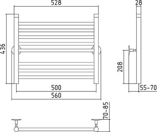 9 550 руб. Полотенцесушитель водяной Стилье Универсал-53 50x50 фото 2 Полотенцесушитель водяной Стилье Универсал-53 50x50 фото 2