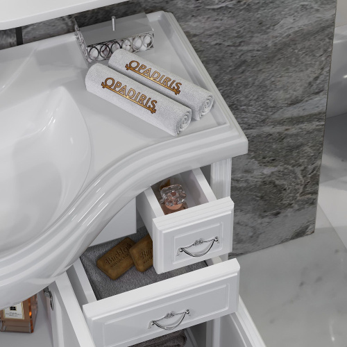 Мебель для ванной Opadiris Риспекто 100 белая матовая фото 9