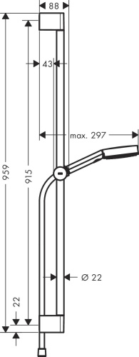 Душевой гарнитур Hansgrohe Pulsify Relaxation 105 3jet 24170670 матовый черный фото 2