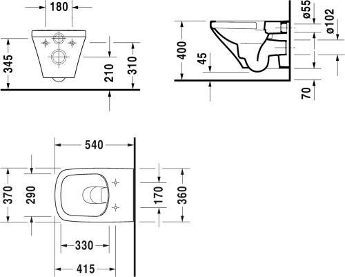 Унитаз подвесной Duravit DuraStyle 45510900A1 фото 3