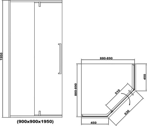 Душевой уголок RGW SV-81 90х90 фото 3