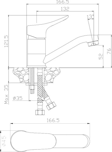 Смеситель Olive'S Arriba 09110AR для раковины