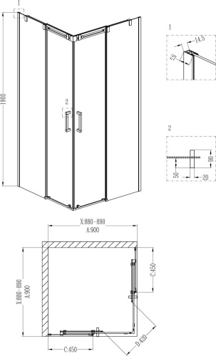 29 700 руб. Душевой уголок Grossman Galaxy GR-3090 фото 5 Душевой уголок Grossman Galaxy GR-3090 фото 5