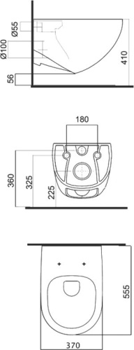 Комплект Унитаз подвесной Pestan Fluenta Rimless 40006661 безободковый + Система инсталляции для унитазов Ideal Standard ProSys Eco Frame 2.0 R0464AC фото 7