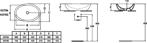 Раковина Ideal Standard Strada K078501 75 см фото 4