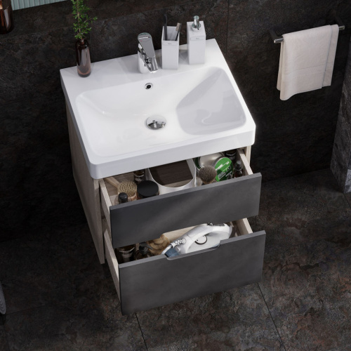 Мебель для ванной AQUATON Оливия 55 грей/дуб ойстер фото 12