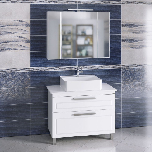 Мебель для ванной СанТа Нептун 90 напольная, со столешницей фото 2