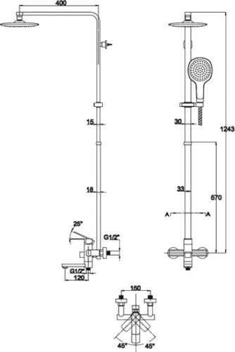 Душевая стойка Kaiser Sonat 34182 фото 2