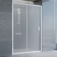 Душевая дверь в нишу Vegas Glass ZP 130 01 10 профиль белый, стекло сатин