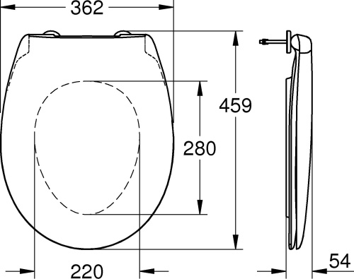 Крышка-сиденье Grohe Bau Ceramic 39493000 с микролифтом фото 5