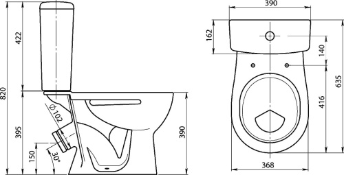 Унитаз-компакт Santeri Орион Комфорт белый фото 6
