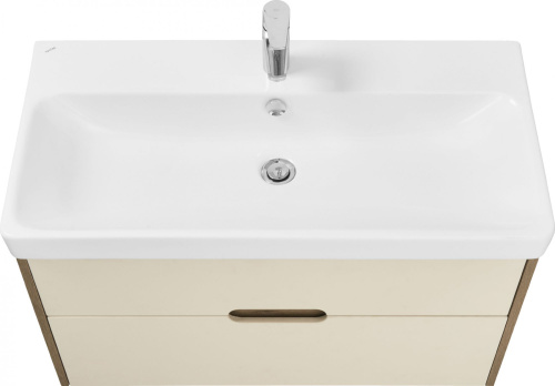 Мебель для ванной AQUATON Оливия 90 бежевый/дуб велл фото 11