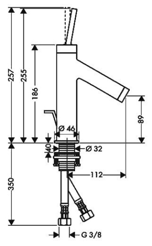 Смеситель Axor Starck 10111800 для раковины, сталь фото 2