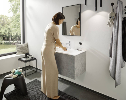 Кран Hansgrohe Finoris 100 76013000 для раковины, хром фото 3