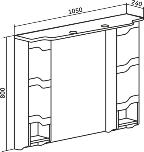 Зеркало Runo Стиль 105 фото 4