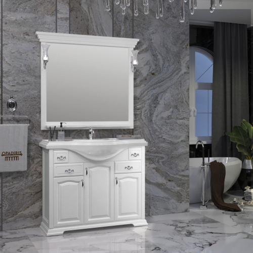 Мебель для ванной Opadiris Риспекто 100 белая матовая фото 10