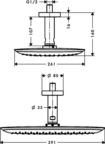 Верхний душ Hansgrohe PuraVida 27390400 фото 6