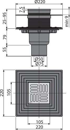 Душевой трап AlcaPlast APV2324 фото 4