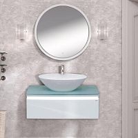 Тумба с раковиной Misty Скай 90 подвесная, с подсветкой