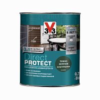 Эмаль V33 Direct protect 3 в 1 Алкидная, цвет тем. зеленый полуглянцевый