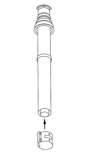 Удлинение дымохода Protherm 80/125 мм красный