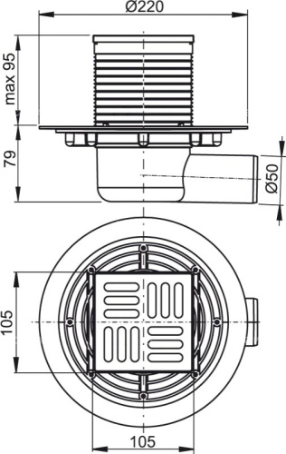 Душевой трап AlcaPlast APV1321