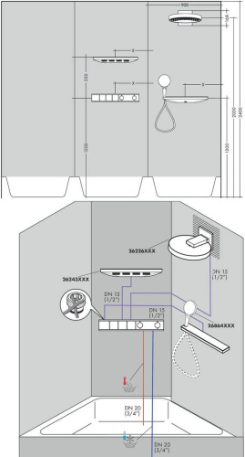 Душевой комплект Hansgrohe RainSelect 8 в 1 фото 3