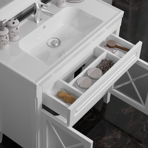 Мебель для ванной Opadiris Палермо 90 белая матовая фото 4