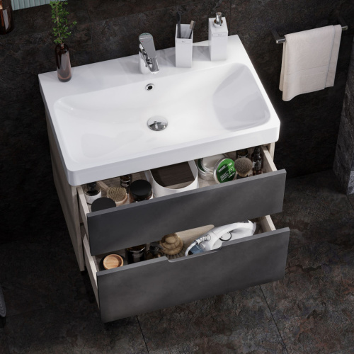 Мебель для ванной AQUATON Оливия 70 грей/дуб ойстер фото 14