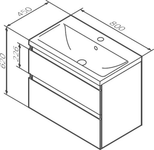 Мебель для ванной AM.PM X-Joy 80, подвесная, белый глянец фото 5 Мебель для ванной AM.PM X-Joy 80, подвесная, белый глянец фото 5