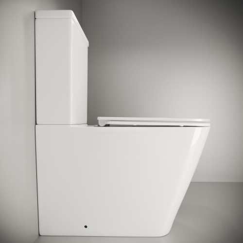 Унитаз-компакт Ceramica Nova Cubic CN1803 с микролифтом, безободковый фото 3