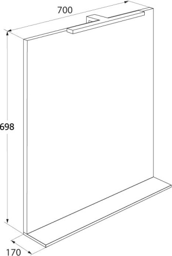 Зеркало IDDIS Custo 70 белое фото 6