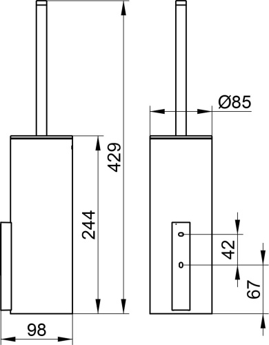 Ершик Keuco Edition 400 11564 хром фото 3 Ершик Keuco Edition 400 11564 хром фото 3