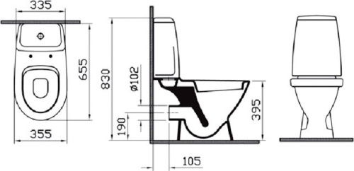 Унитаз-компакт VitrA Grand 9763B003-7200 с микролифтом фото 4