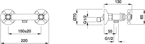Смеситель Migliore Arcadia 18388 для душа, хром фото 2