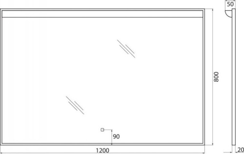 Зеркало BelBagno SPC-UNO-1200-800-TCH фото 3